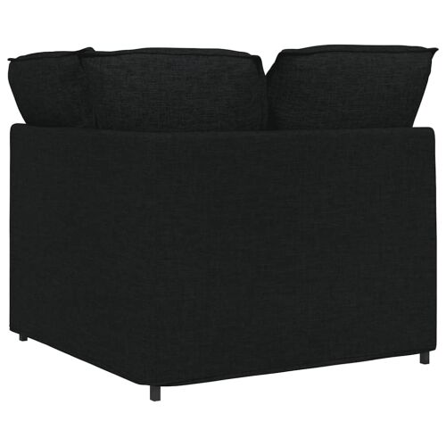Modularna Kutna Sofa s Jastucima Crna 100 cm - Crna kutna sofa Crna kutna sofa Cijena
