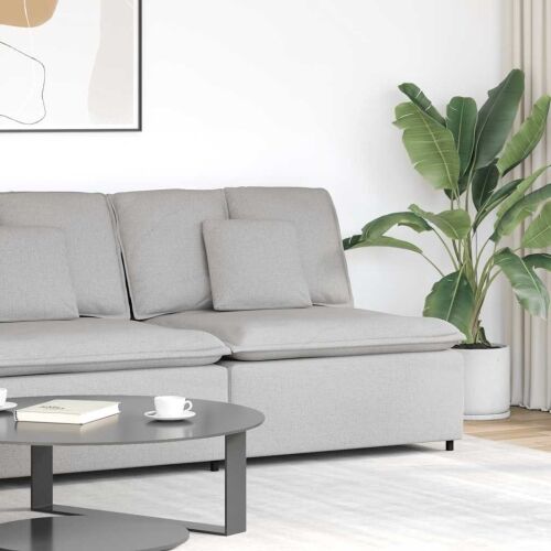 Modularni kutni kauč s jastucima, sivo-bijeli 100 cm - Oblačnosiva kutna sofa Oblačnosiva kutna sofa Cijena