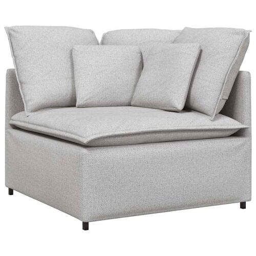 Modularni kutni kauč s jastucima, sivo-bijeli 100 cm - Oblačnosiva kutna sofa Oblačnosiva kutna sofa Cijena