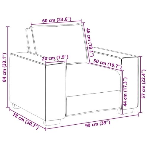 Sofa fotelja roza 100x78x84 cm baršun - Ružičasta 1 100 cm Ružičasta Cijena