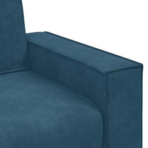 Dvosjed Plavi 160x78x84 cm Baršun - Plava 1 160 cm Plava Cijena